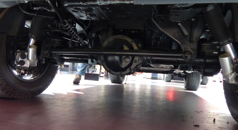 Just behind the track-bar (which represents one of the suspension’s five links) sits the rigid axle.